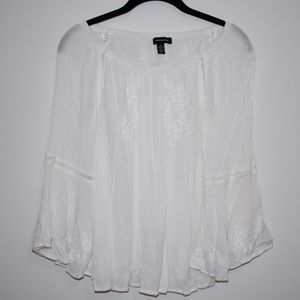 INC International Concepts White Blouse